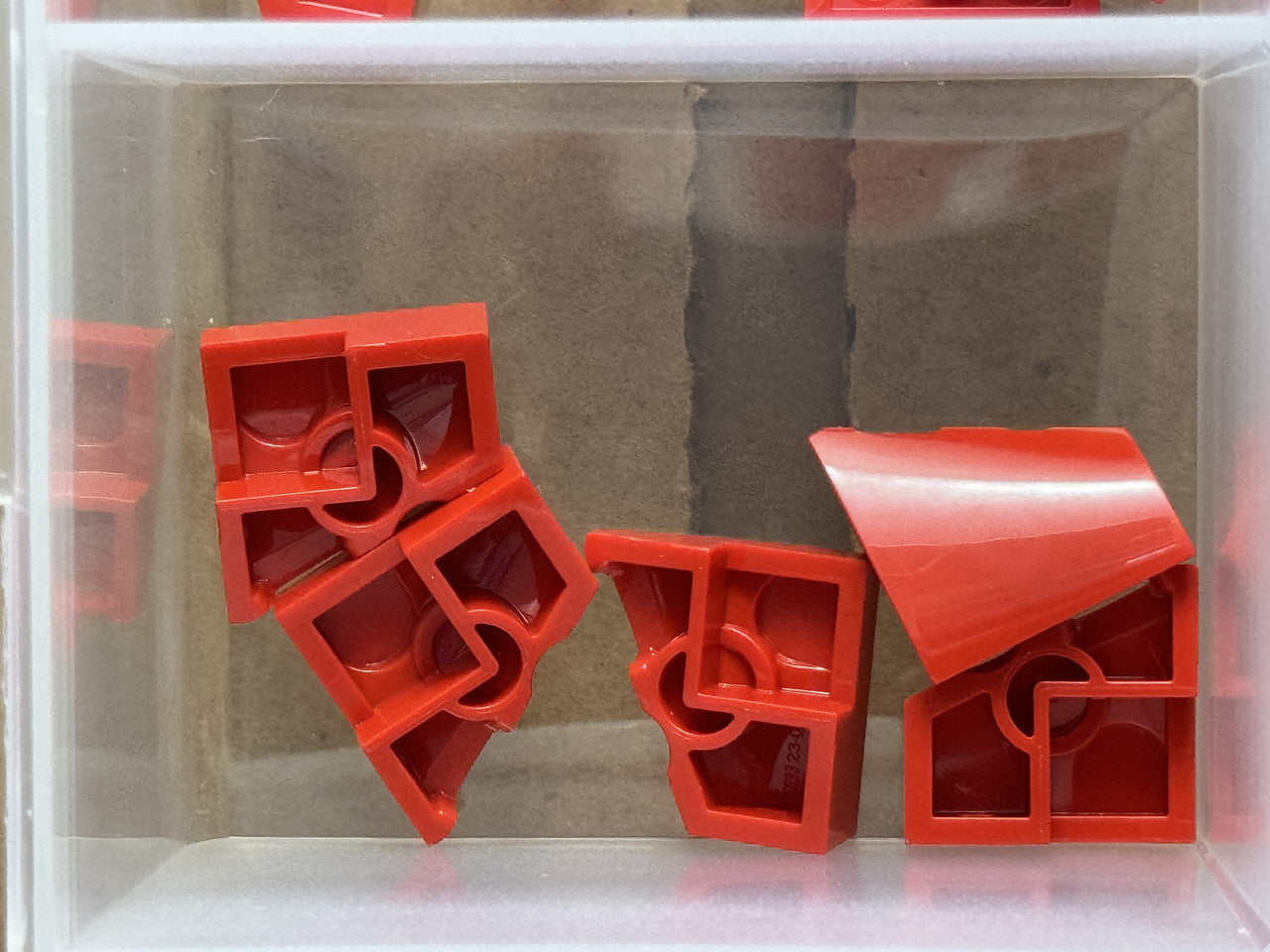 LEGO Parts - Red Wedge 2 x 2 x 2/3 Left - No 5095 - QTY 5