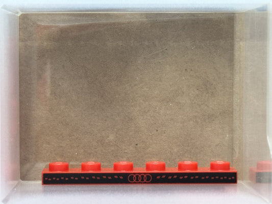 LEGO Parts - Red Plate 1 x 6 with Audi Logo - No 3666pb03 - QTY 1