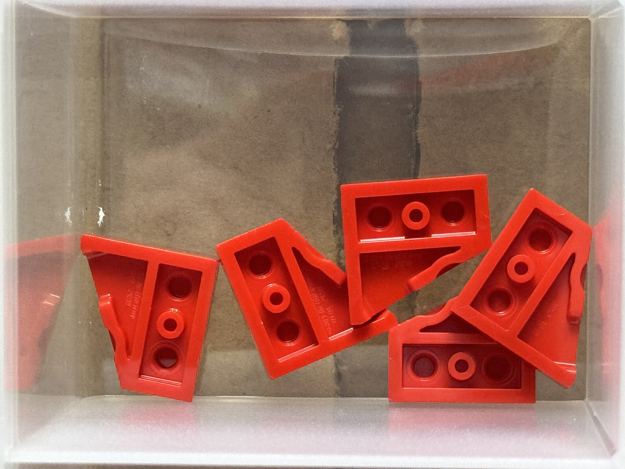 LEGO Parts - Red Wedge, Plate 2 x 2 Left - No 24299 - QTY 5