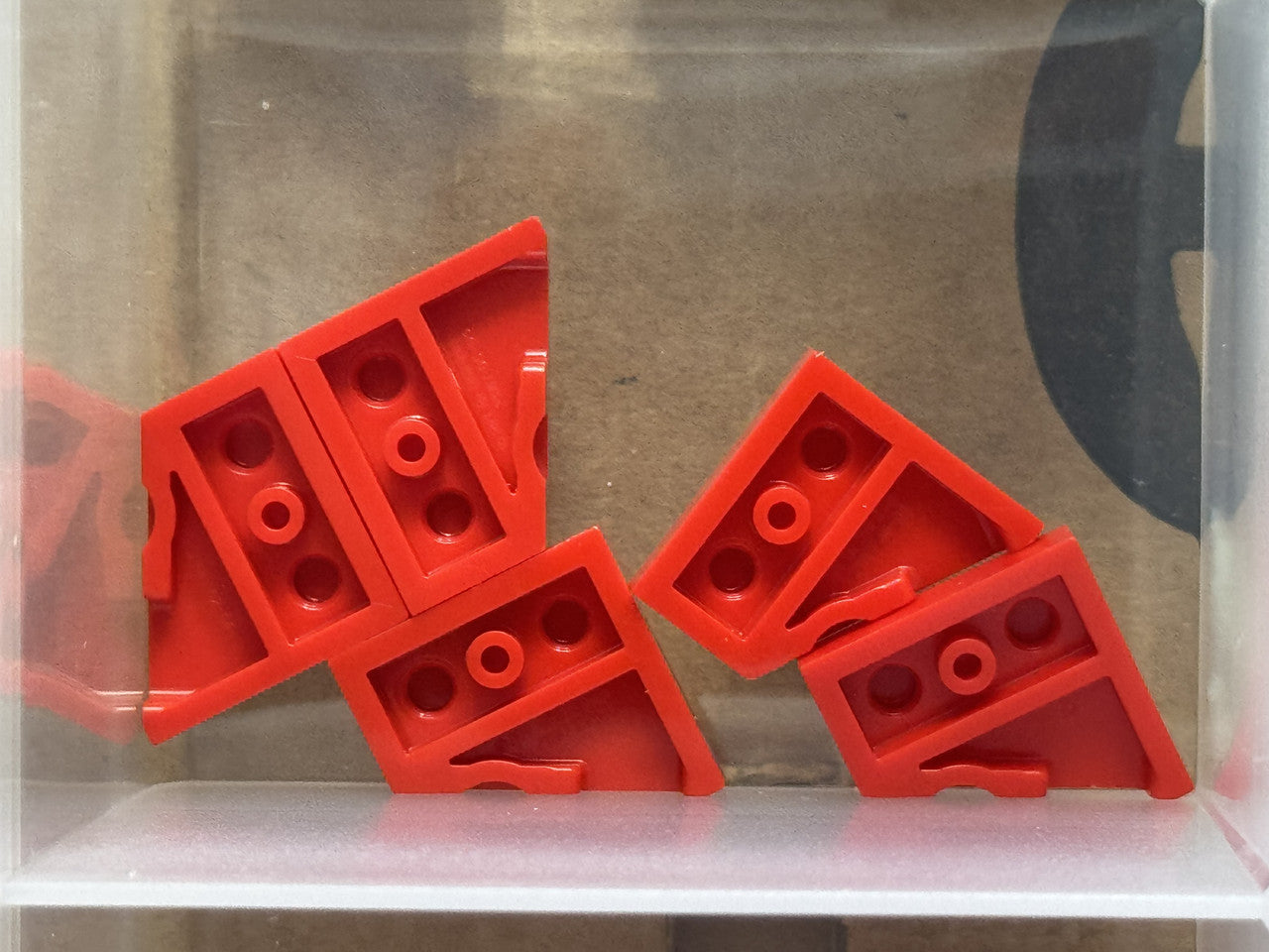 LEGO Parts - Red Wedge, Plate 2 x 2 Right - No 24307 - QTY 5