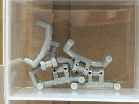 LEGO Parts - Light Bluish Gray Minifigure Handlebars Angular - No 98397 - QTY 5