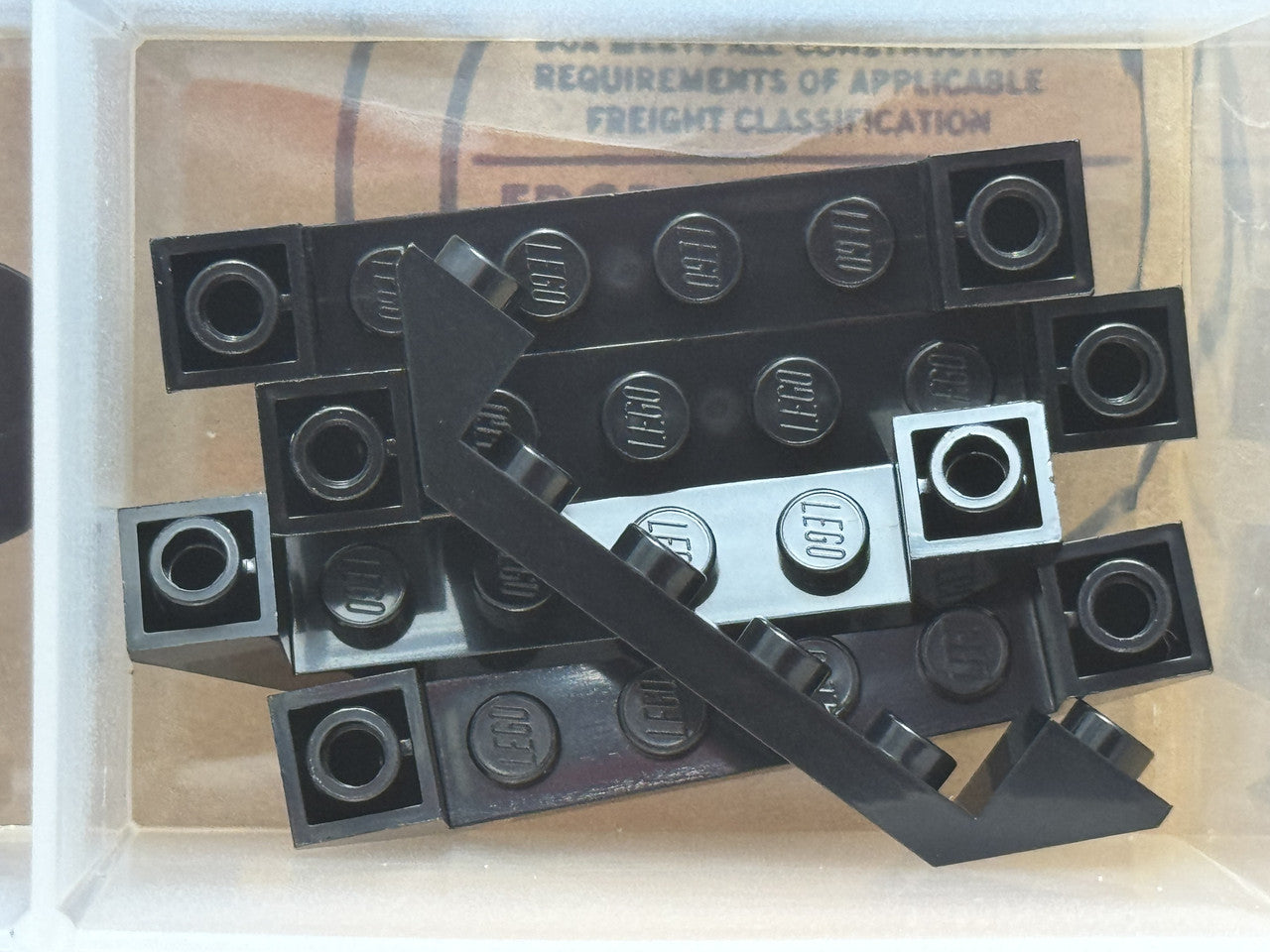 LEGO Parts - Black Slope, Inverted 45 6 x 1 1 x 4 Cutout - No 52501 - QTY 5