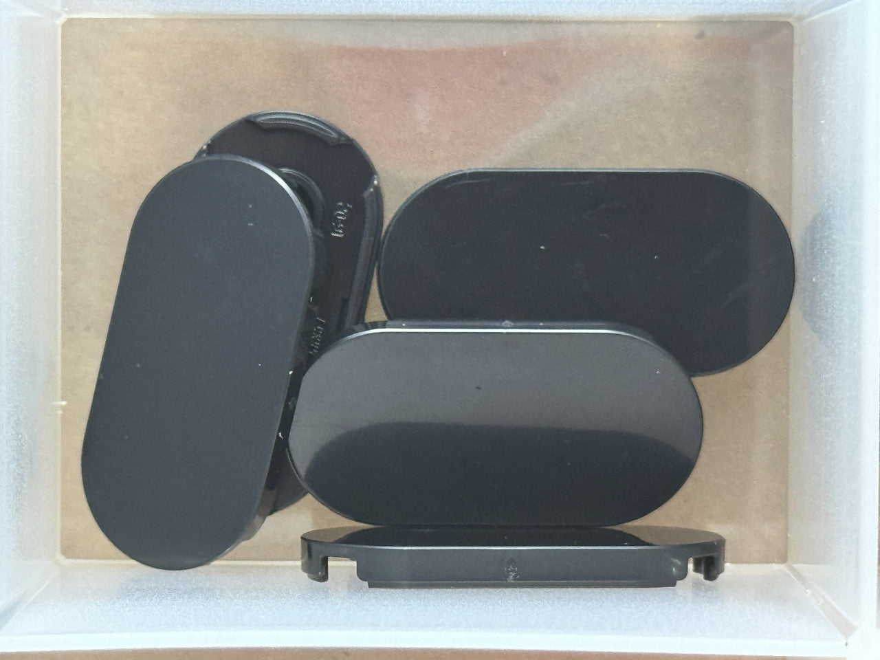 LEGO Parts - Black Tile, Round 2 x 4 Oval - No 66857 - QTY 5
