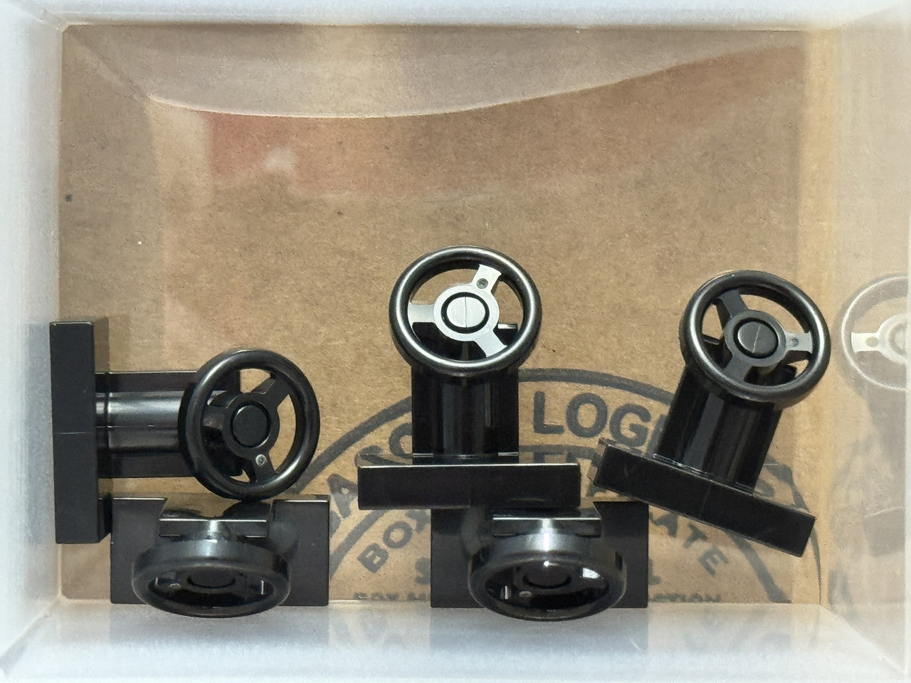 LEGO Parts - Black Vehicle, Steering Stand 1 x 2 - No 3829c01 - QTY 5