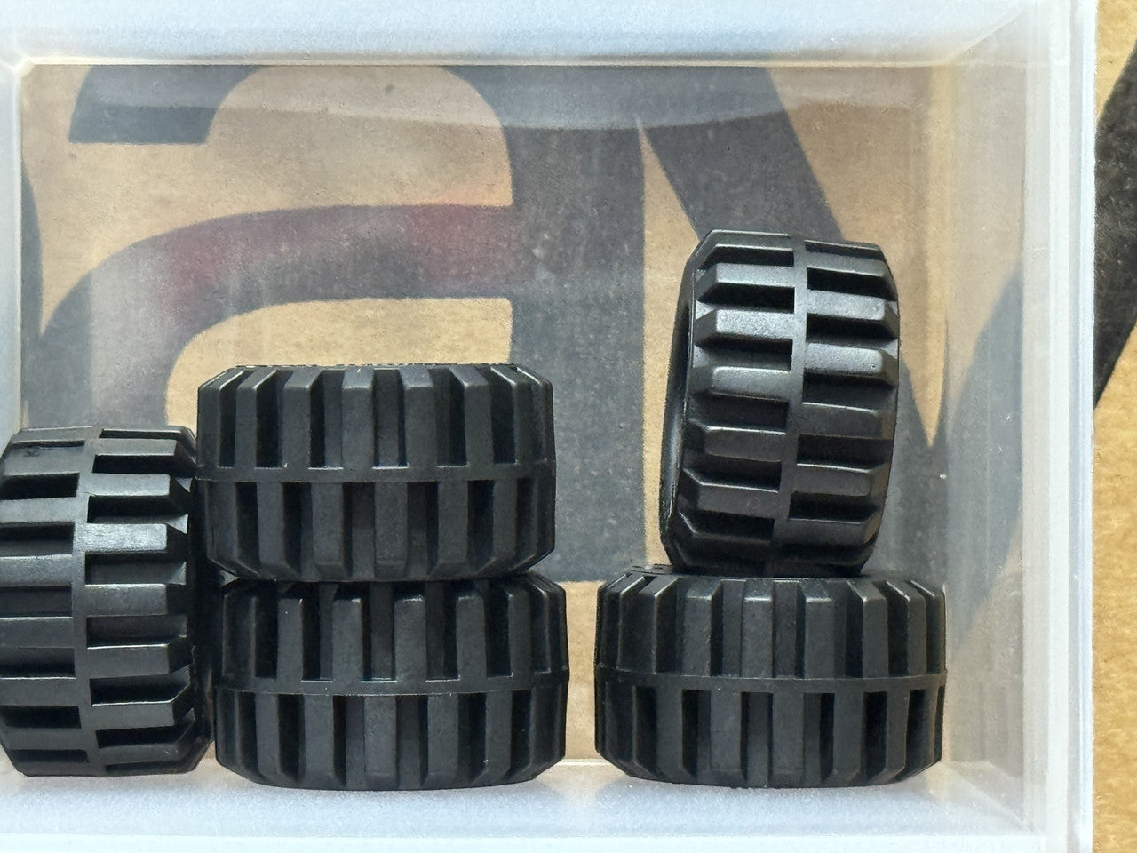 LEGO Parts - Black Tire 21mm D. x 12mm - Offset Tread - No 87697 - QTY 5