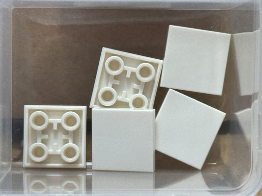LEGO Parts - White Tile, Modified 2 x 2 Inverted - No 11203 - QTY 5