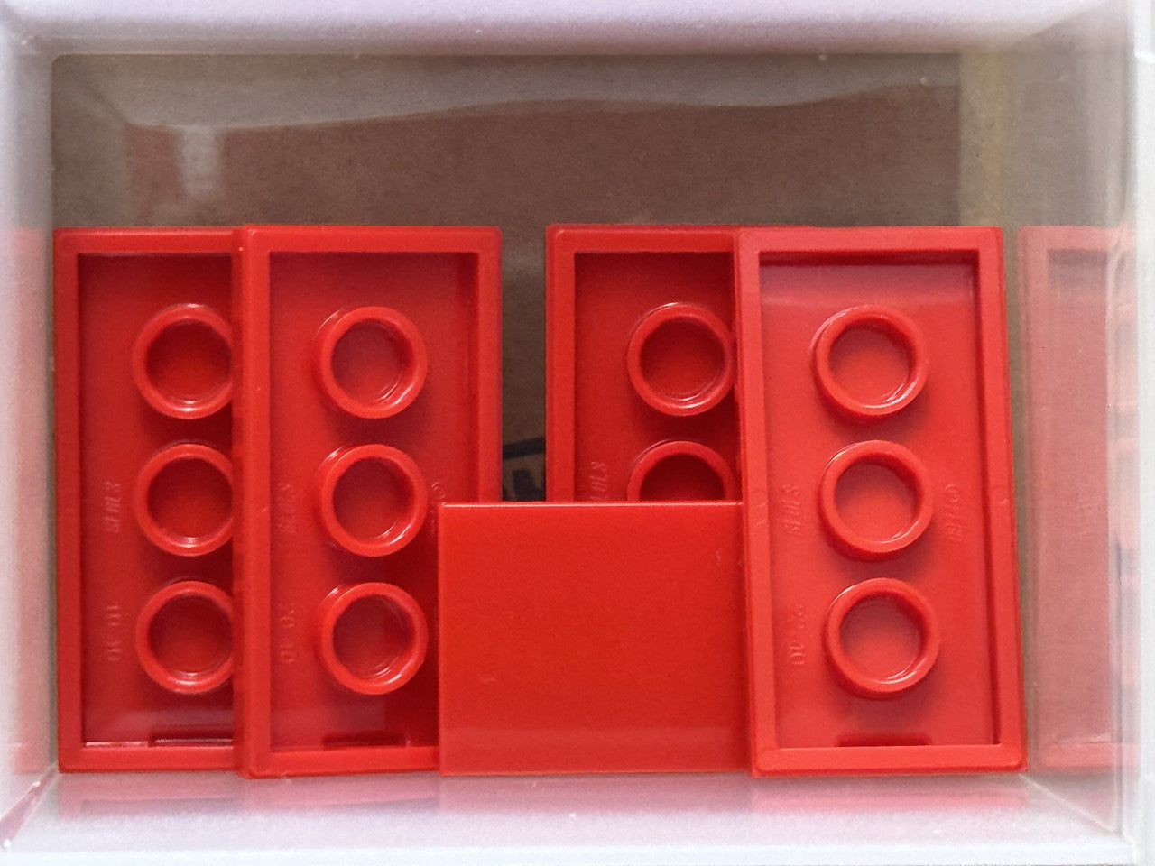 LEGO Parts - Red Tile 2 x 4 - No 87079 - QTY 5
