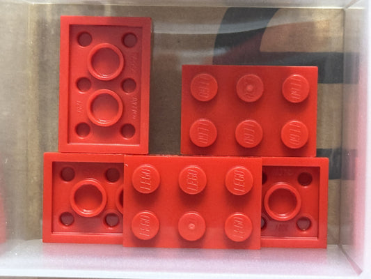 LEGO Parts - Red Plate 2 x 3 - No 3021 - QTY 5