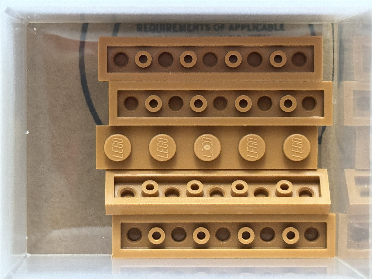 LEGO Parts - Medium Nougat Plate 1 x 5 - No 78329 - QTY 5