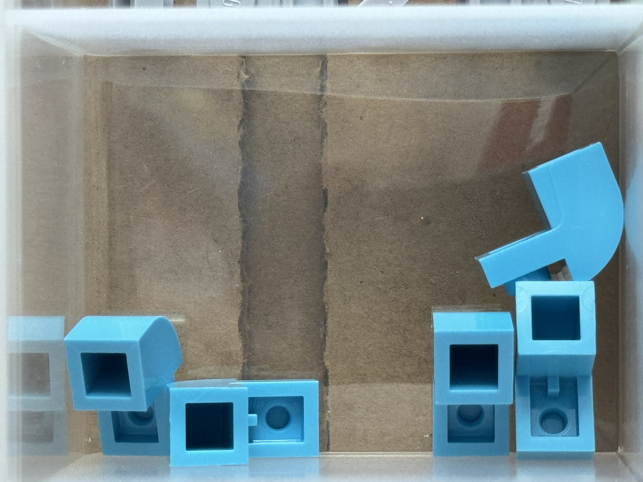 LEGO Parts - Medium Azure Slope, Curved 2 x 1 x 1 1/3 - No 6091 - QTY 5