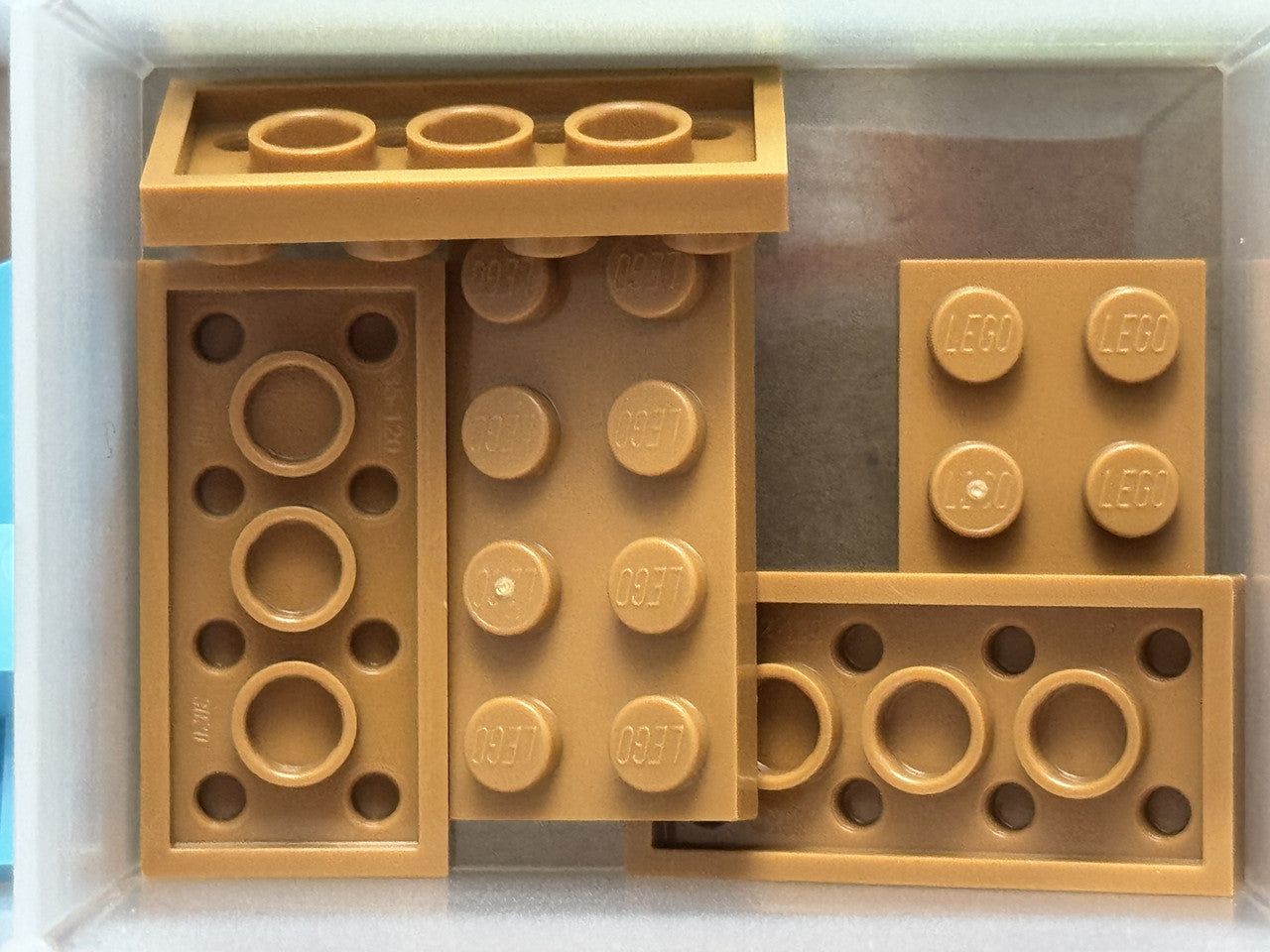 LEGO Parts - Medium Nougat Plate 2 x 4 - No 3020 - QTY 5