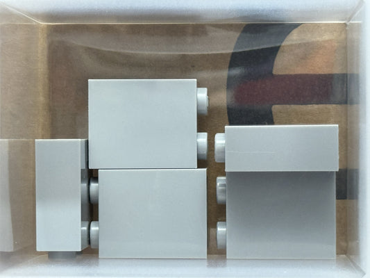 LEGO Parts - Light Bluish Gray Brick 1 x 2 x 2 - No 3245c - QTY 5