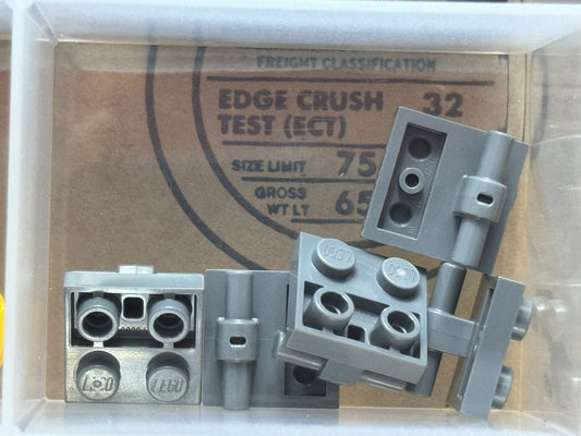 LEGO Parts - Dark Bluish Gray Plate 2 x 2 with Bar on Bottom - No 5066 - QTY 5
