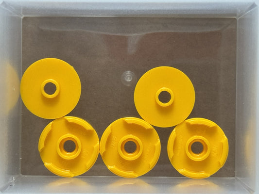 LEGO Parts - Bright Light Orange Tile, Round 2 x 2 Open Stud - No 18674 - QTY 5