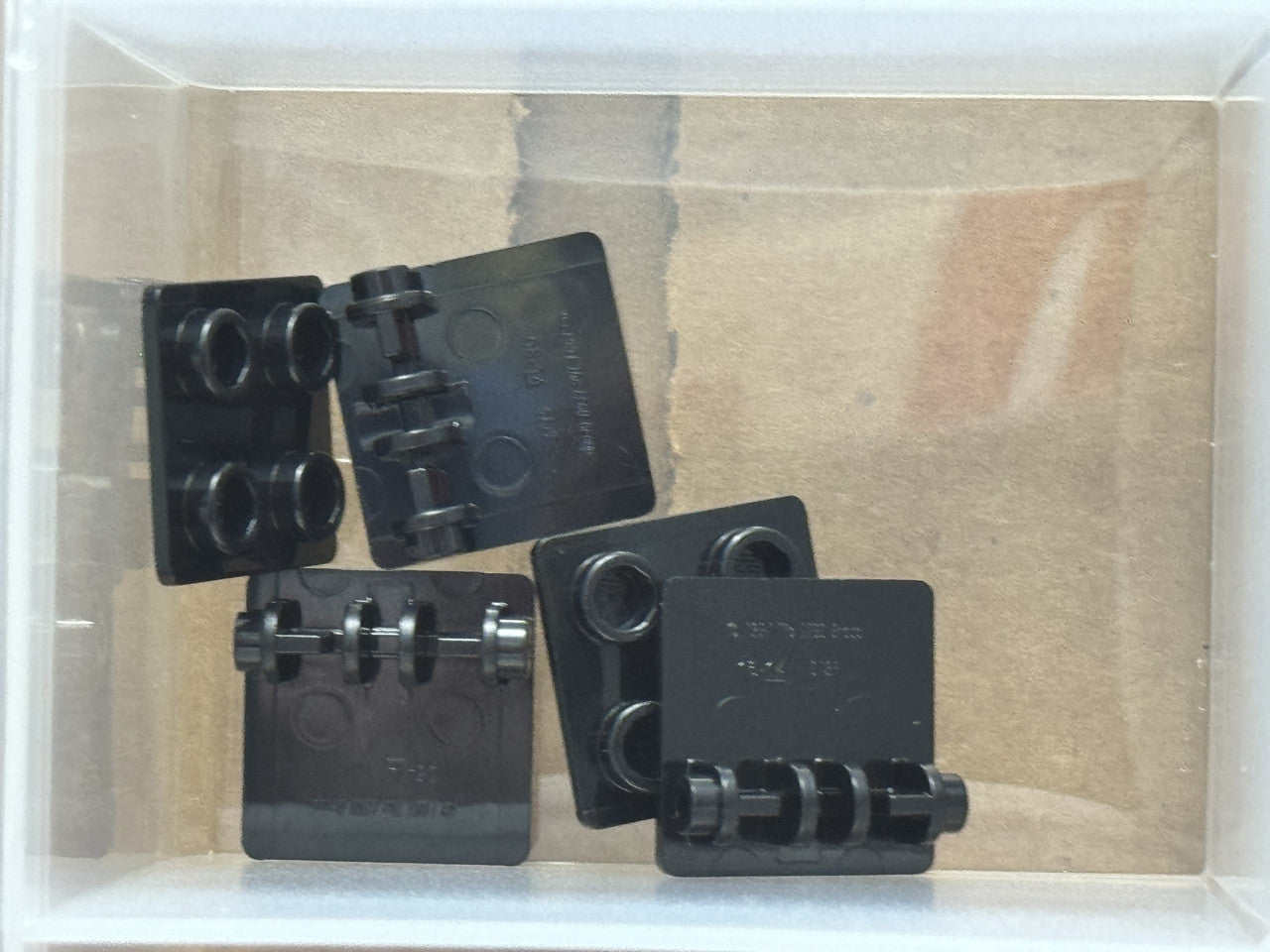 LEGO Parts - Black Hinge Brick 2 x 2 Top Plate - No 6134 - QTY 5