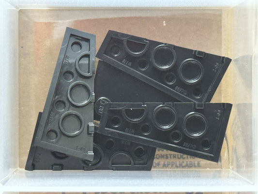 LEGO Parts - Black Wedge, Plate 4 x 2 Left - No 41770 - QTY 5