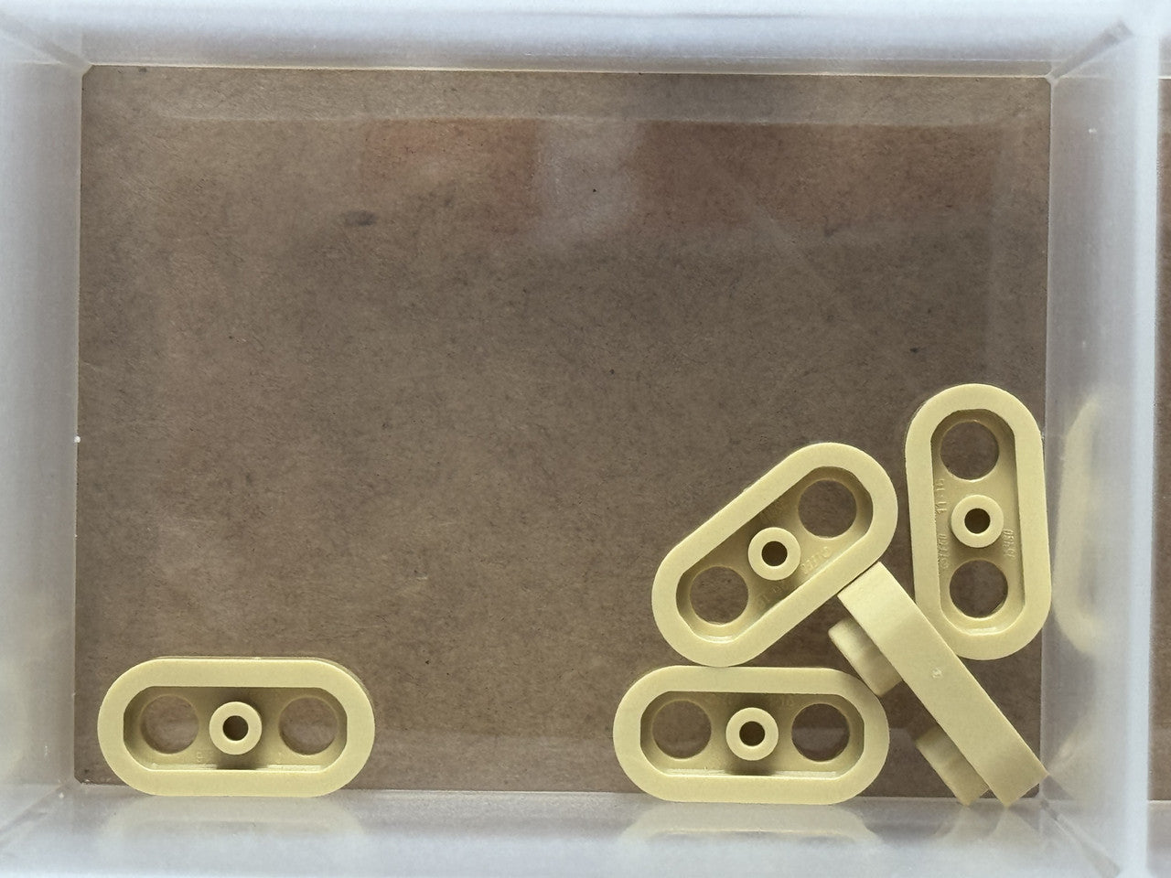 LEGO Parts - Tan Plate, Round 1 x 2 with Open Studs - No 35480 - QTY 5