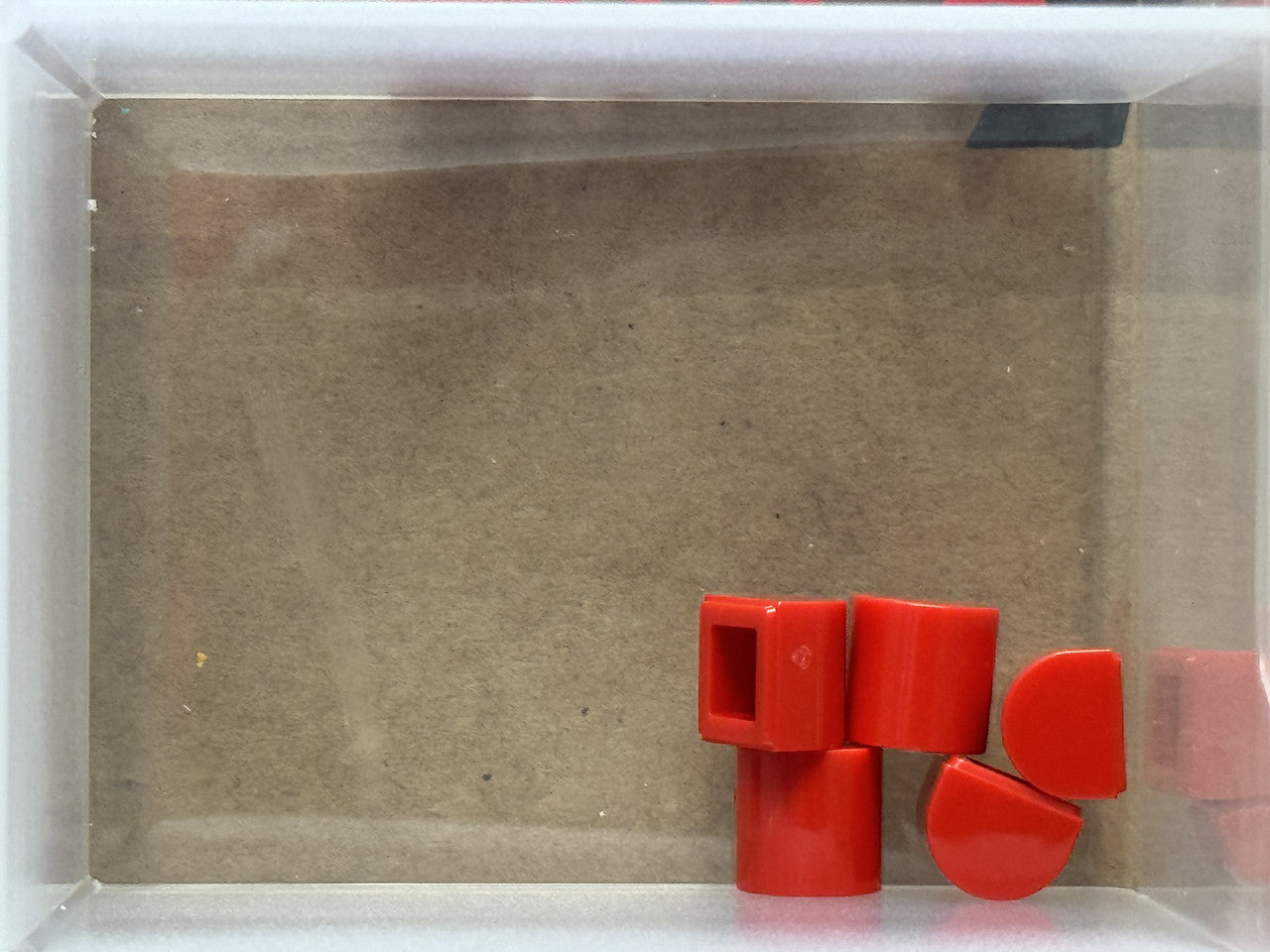 LEGO Parts - Red Slope, Curved 1 x 1 x 2/3 Double - No 49307 - QTY 5