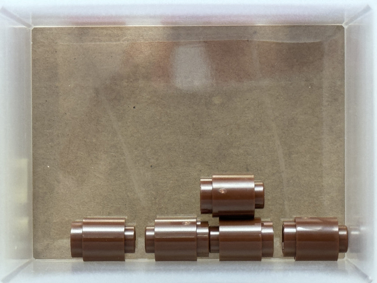LEGO Parts - Reddish Brown Brick, Round 1 x 1 - No 3062 - QTY 5