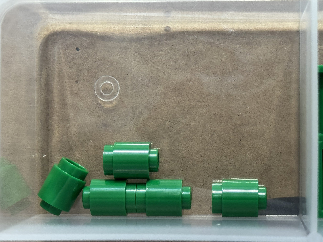LEGO Parts - Green Brick, Round 1 x 1 - No 3062 - QTY 5