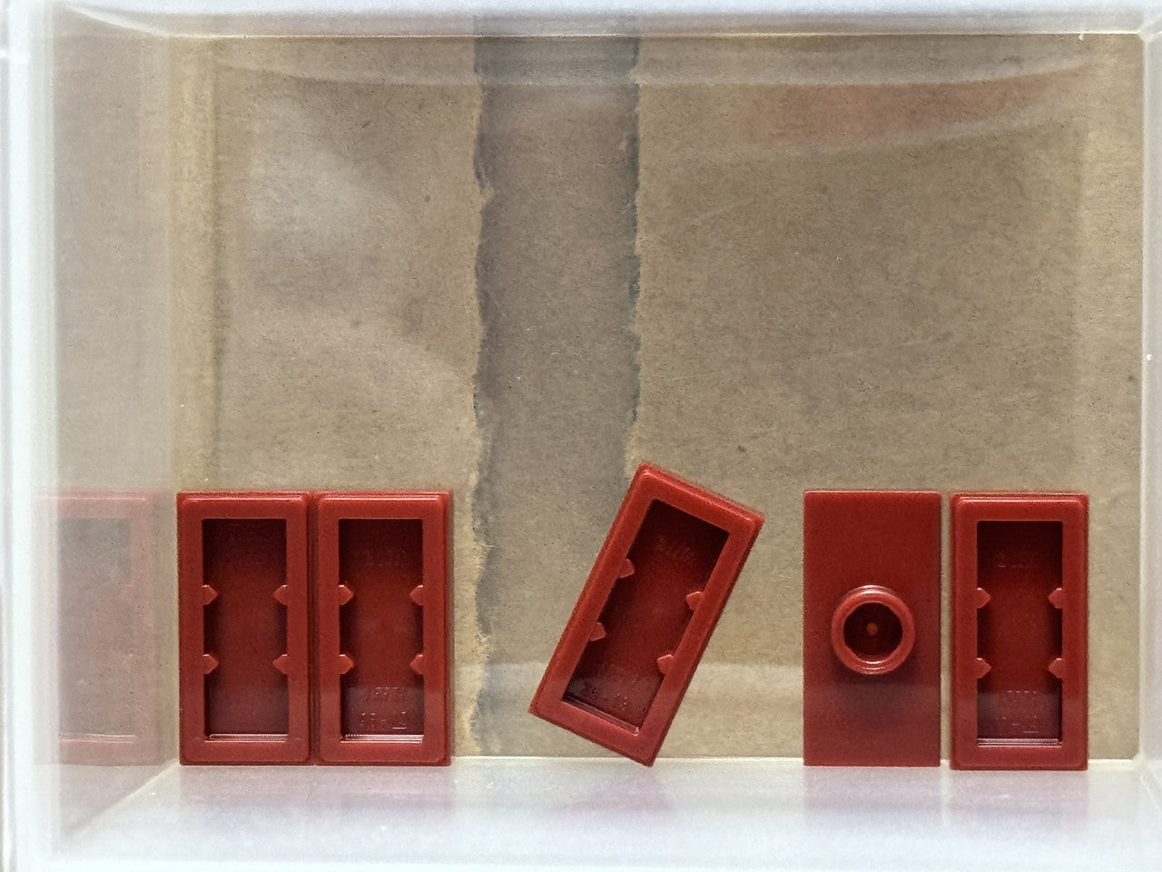 LEGO Parts - Dark Red Plate 1 x 2 with 1 Stud (Jumper) - No 15573 - QTY 5