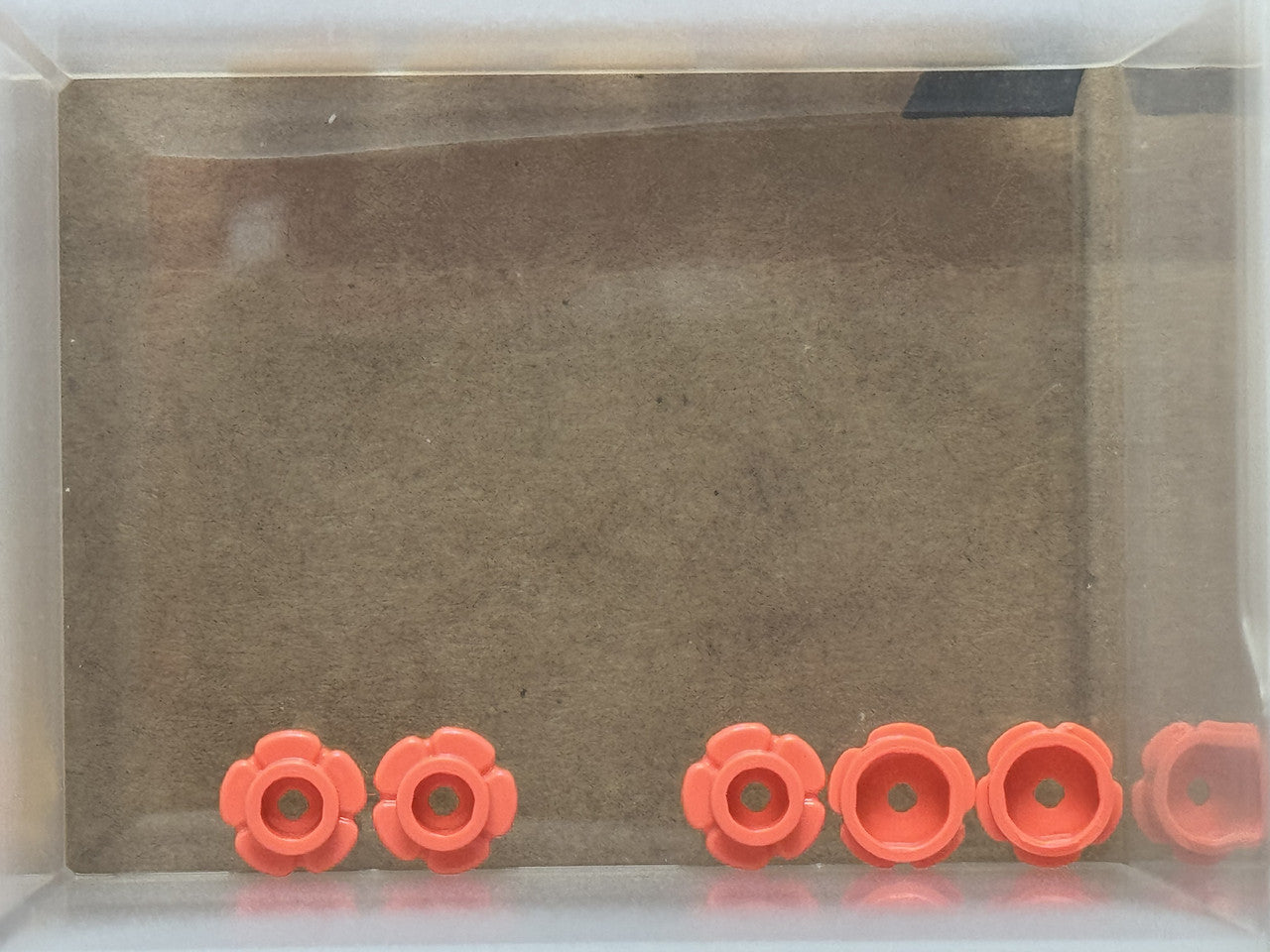 LEGO Parts - Coral Plate, Round 1 x 1 with Flower Edge - No 24866 - QTY 5
