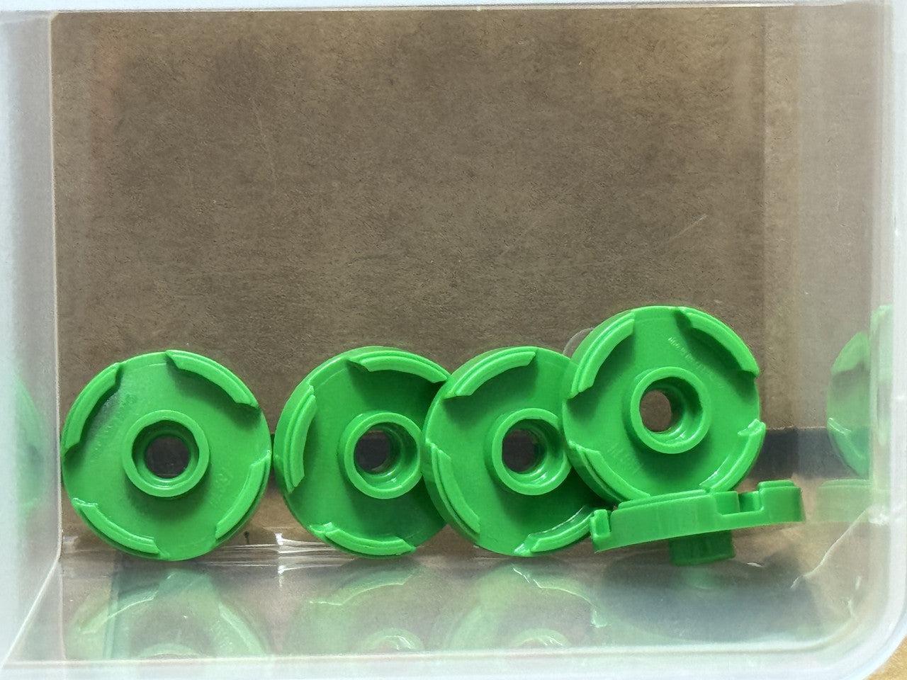 LEGO Parts - Bright Green Tile, Round 2 x 2 with Open Stud - No 18674 - QTY 5