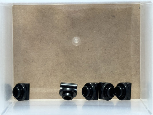 LEGO Parts - Black Plate, Round 1 x 1 Bar Handle on Long Stem - No 79194 - QTY 5