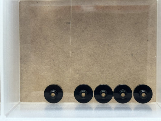 LEGO Parts - Black Tile, Round 1 x 1 Bar and Small Pin Hole - No 20482 - QTY 5