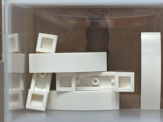 LEGO Parts - White Slope, Curved 4 x 1 x 2/3 Double - No 93273 - QTY 5