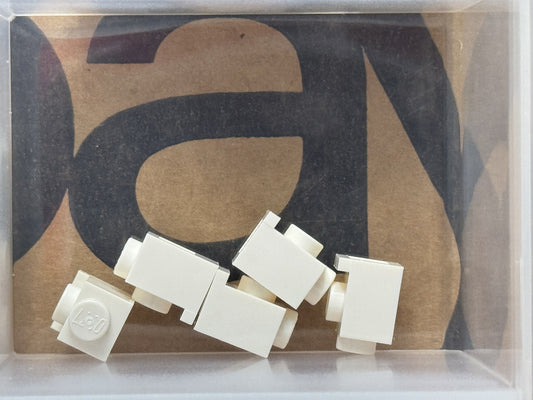 LEGO Parts - White Brick, Modified 1 x 1 with Headlight - No 4070 - QTY 5