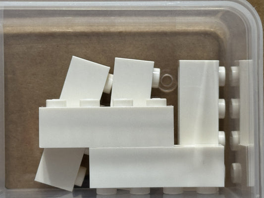 LEGO Parts - White Brick 1 x 4 - No 3010 - QTY 5