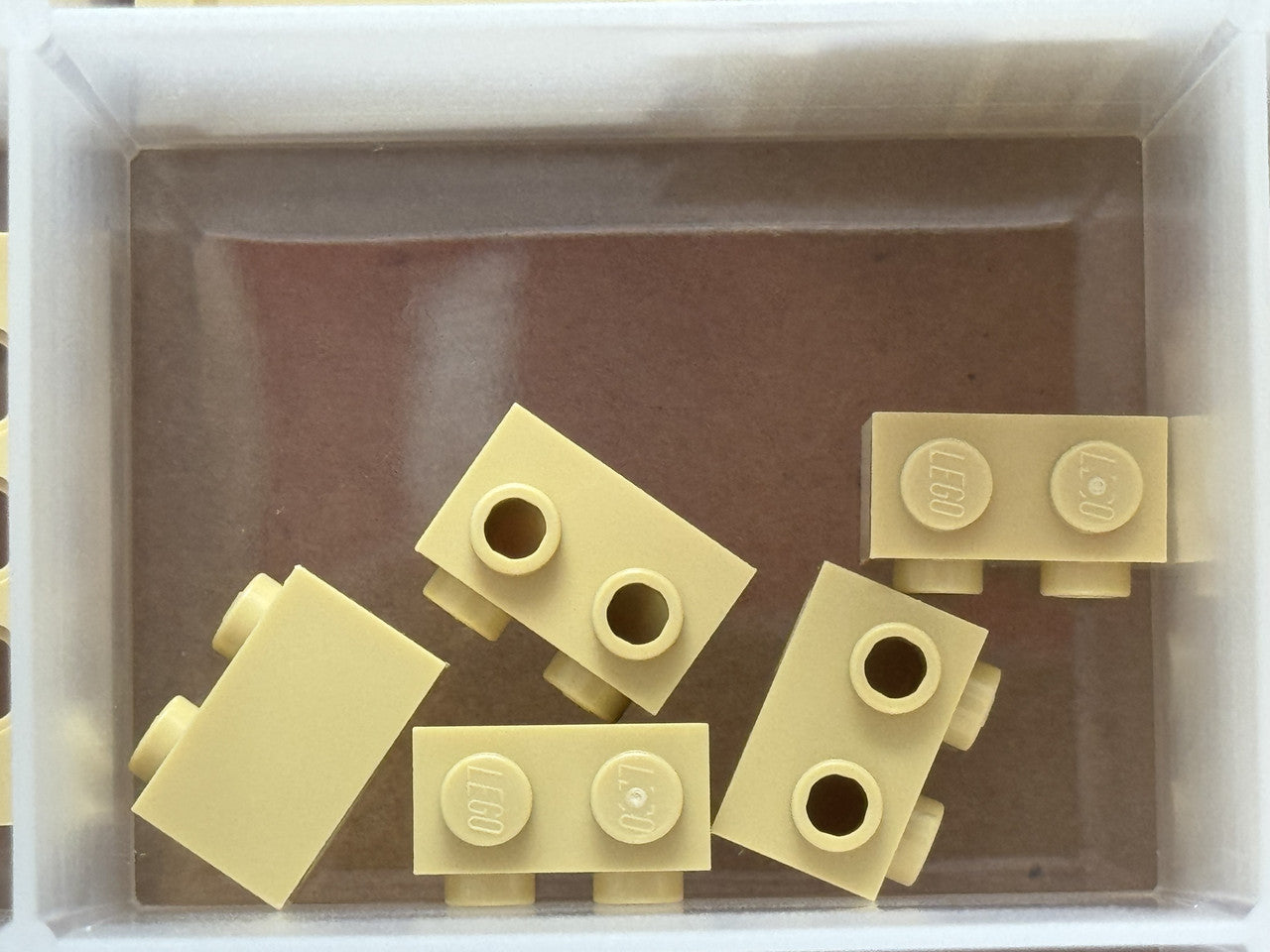 LEGO Parts - Tan Brick, Modified 1 x 2 with Studs on 1 Side - No 11211 - QTY 5
