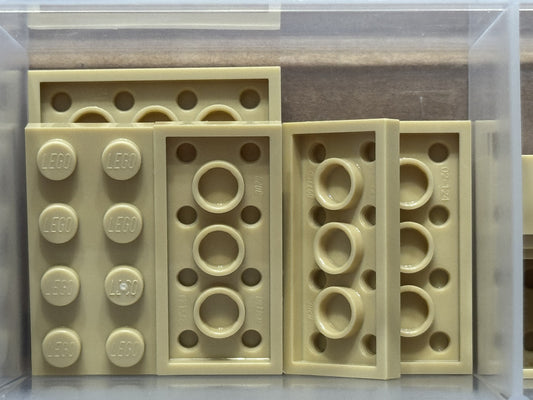 LEGO Parts - Tan Plate 2 x 4 - No 3020 - QTY 5