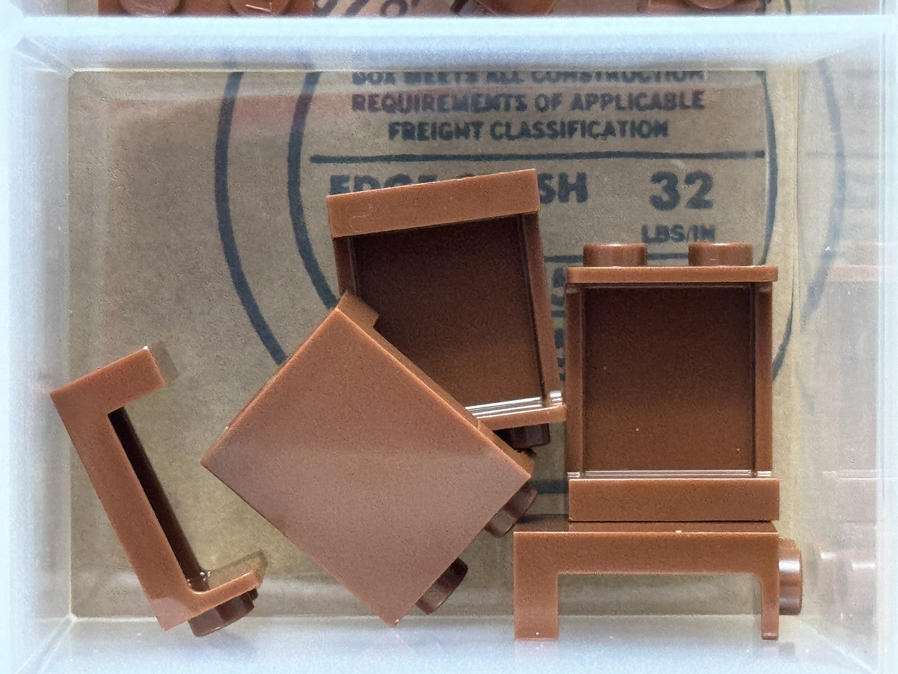 LEGO Parts - Reddish Brown Panel 1 x 2 x 2 - No 87552 - QTY 5