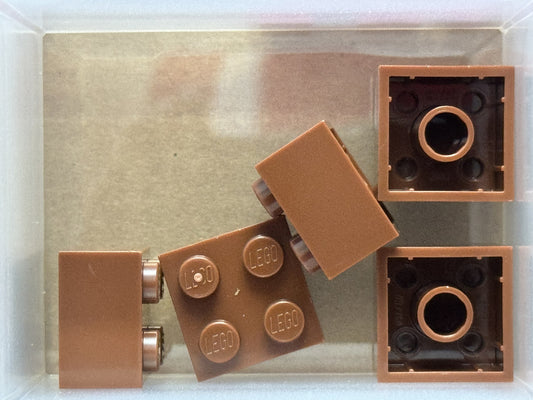 LEGO Parts - Reddish Brown Brick 2 x 2 - No 3003 - QTY 5