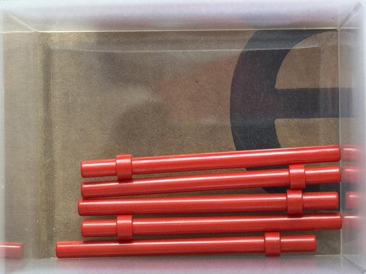 LEGO Parts - Red Bar 6L with Stop Ring - No 63965 - QTY 5