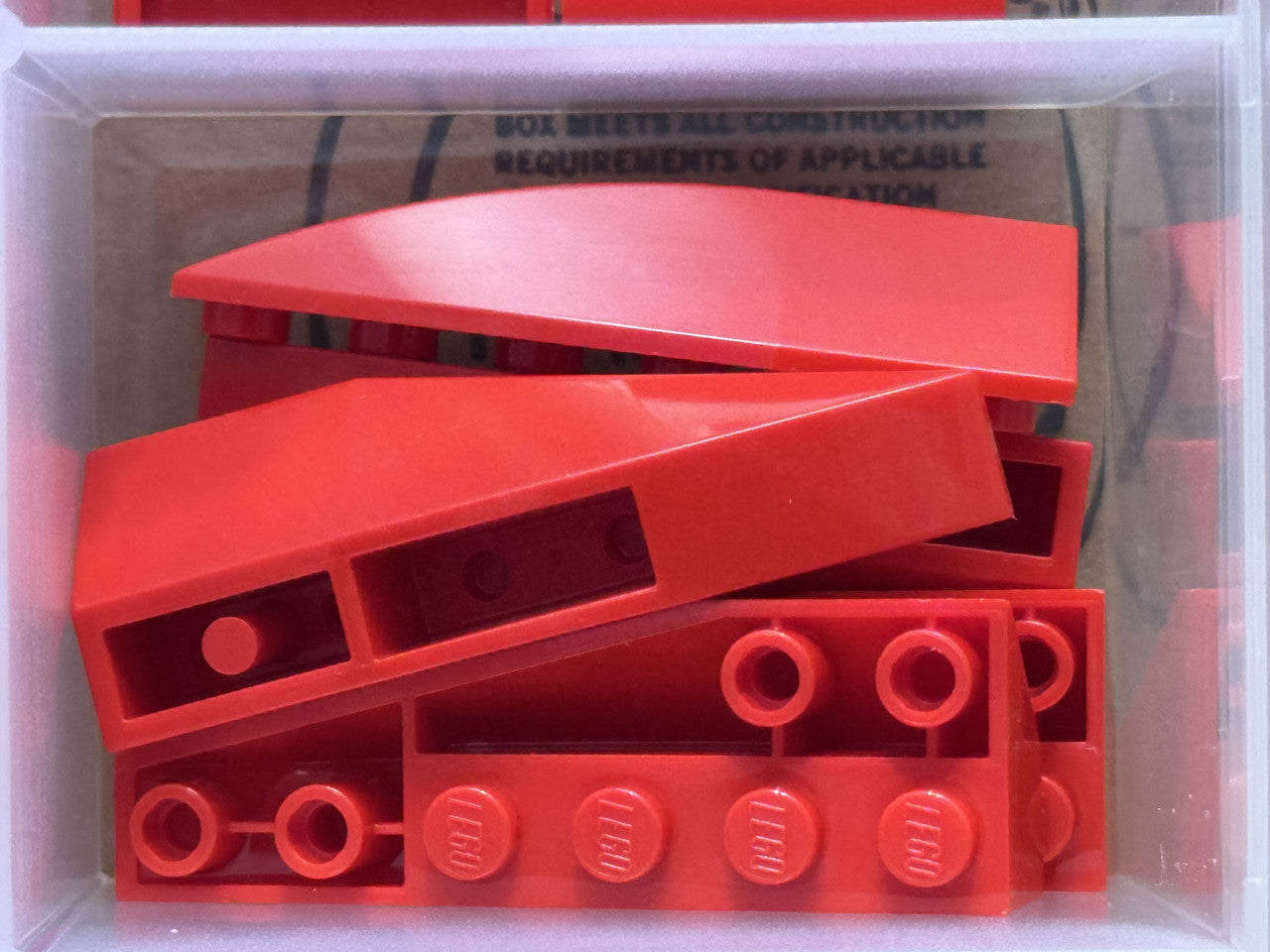 LEGO Parts - Red Wedge 6 x 2 Inverted Right - No 41764 - QTY 5