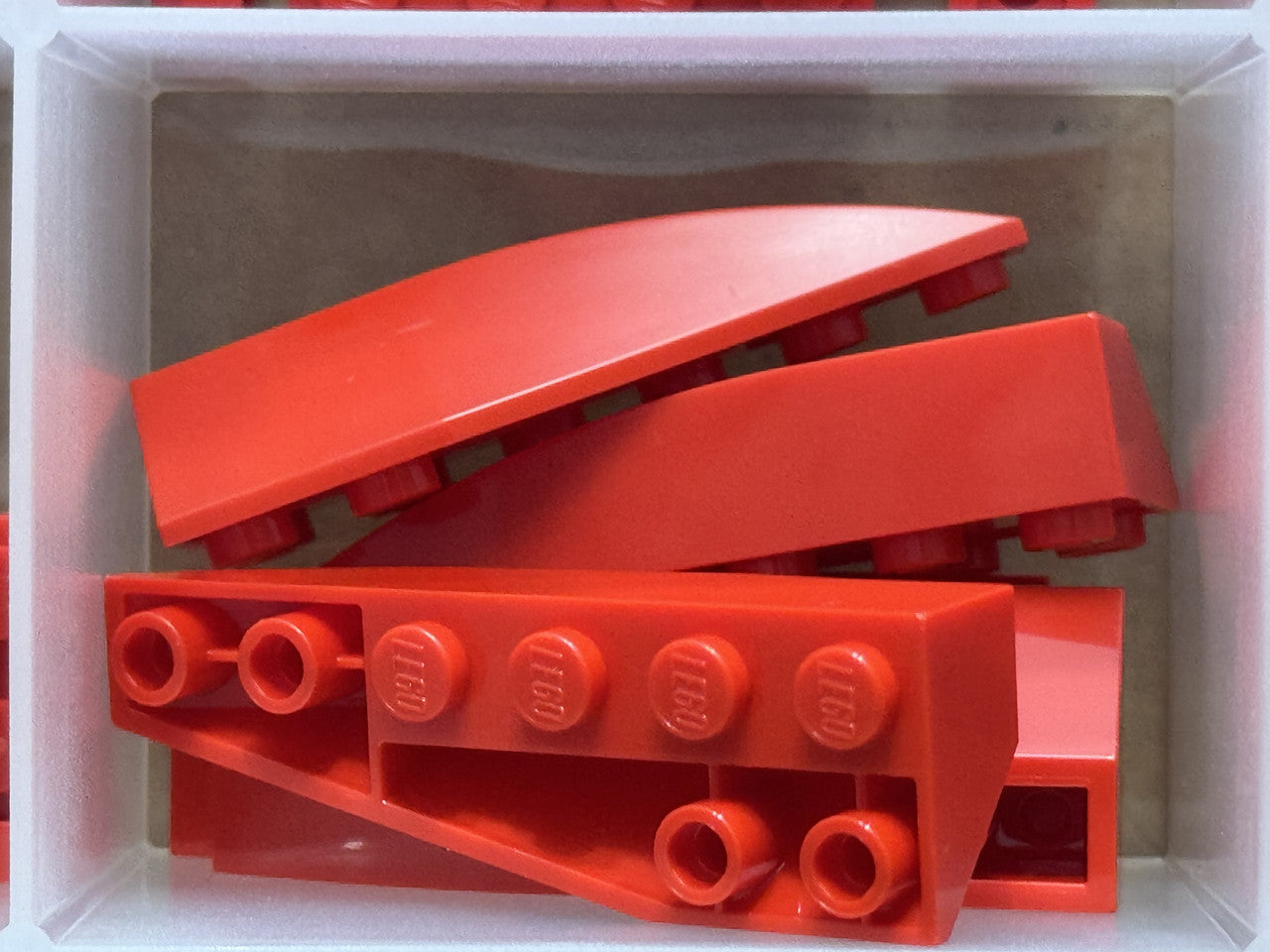 LEGO Parts - Red Wedge 6 x 2 Inverted Left - No 41765 - QTY 5