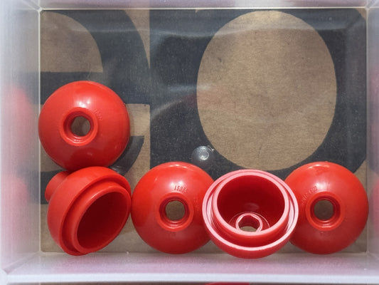 LEGO Parts - Red Brick, Round 2 x 2 Dome Bottom - No 15395 - QTY 5