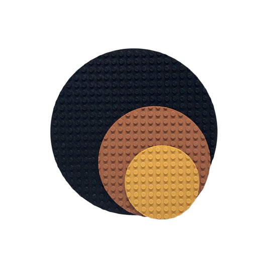 Brick Circle Round Shaped Baseplate - 3 Sizes, 30 Colors