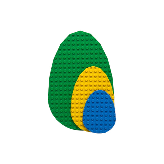 Brick Easter Egg Shaped Baseplate - 3 Sizes, 30 Colors