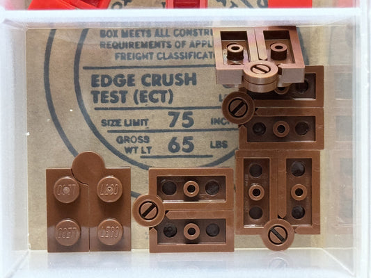 LEGO Parts - Reddish Brown Hinge Plate 1 x 4 Swivel - No 2429c01 - QTY 5