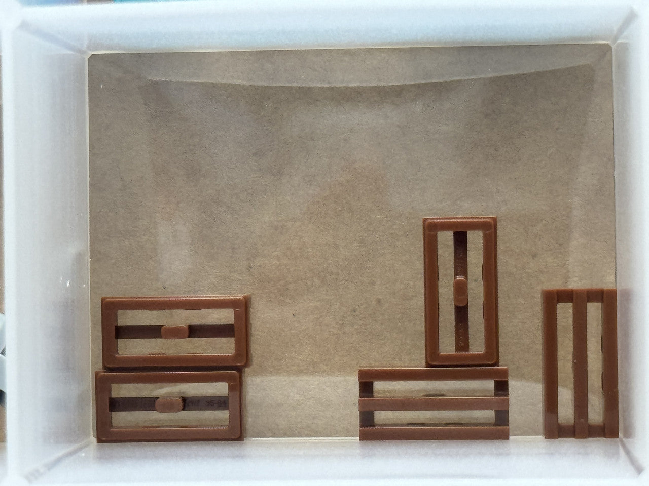 LEGO Parts - Reddish Brown Tile 1 x 2 Grille - No 2412b - QTY 5