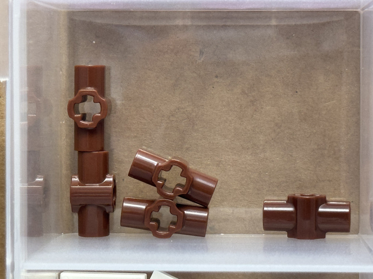 LEGO Parts - Reddish Brown Technic, Axle Hub 2 Bar Holders - No 24122 - QTY 5