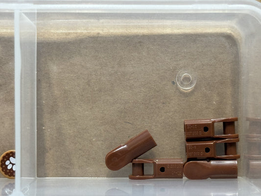 LEGO Parts - Reddish Brown Bar Holder with Handle - No 23443 - QTY 5