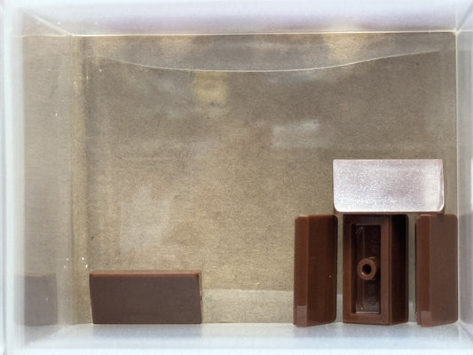 LEGO Parts - Reddish Brown Slope 30 1 x 2 x 2/3 - No 85984 - QTY 5