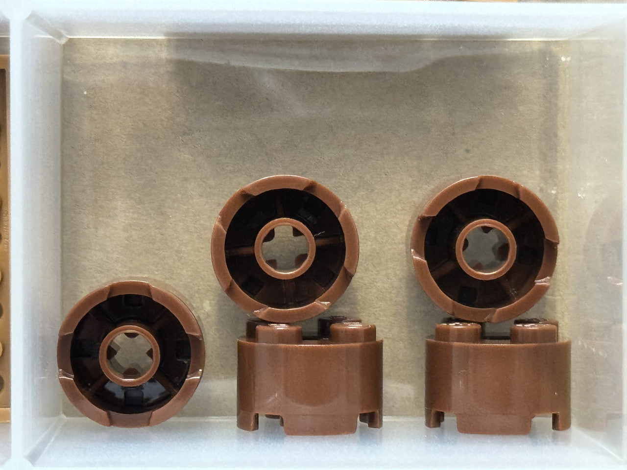 LEGO Parts - Reddish Brown Brick, Round 2 x 2 with Axle Hole - No 3941 - QTY 5