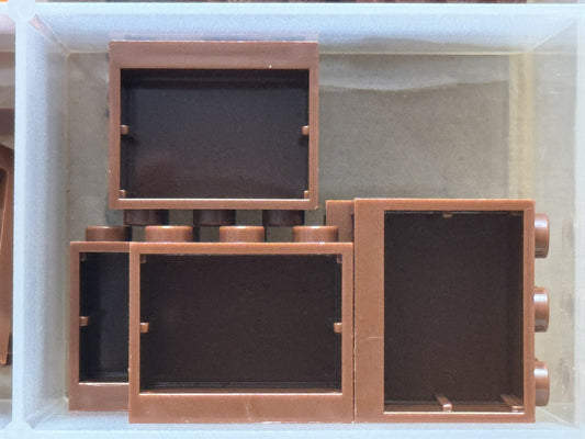 LEGO Parts - Reddish Brown Container, Cupboard 2 x 3 x 2 - No 4532b - QTY 5