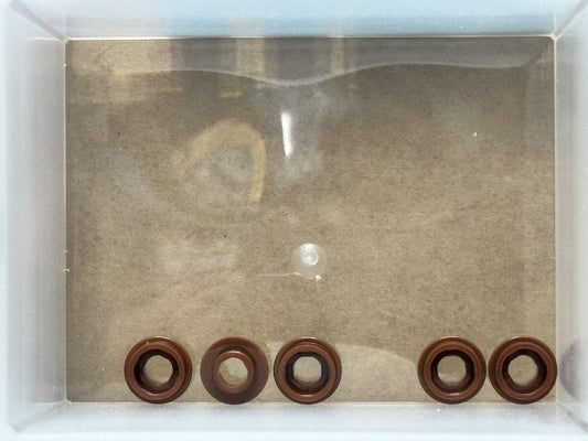 LEGO Parts - Reddish Brown Plate, Round 1 x 1 with Open Stud - No 85861 - QTY 5